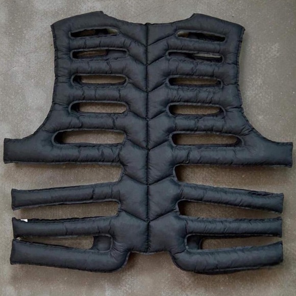 Exo-Skeleton Sleeveless Puffer Jacket - Picture 2 of 2